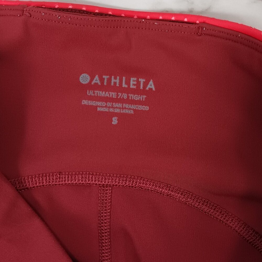 ATHLETA ULTIMATE STASH POCKET COLORBLOCK 7/8 TIGHT  Mesh Stretch Nylon Women S - Picture 6 of 8